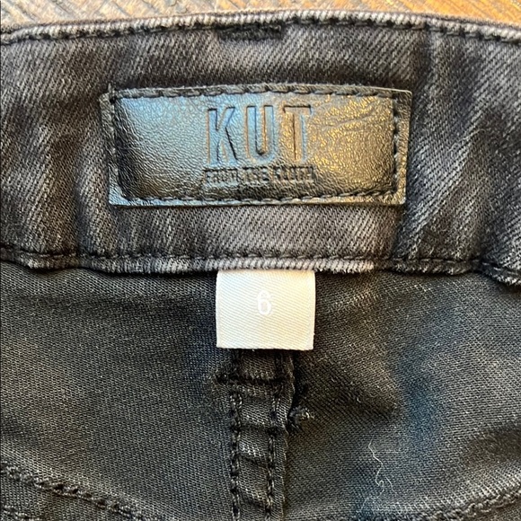 Kut from the Kloth Black Flare Wide Leg Jeans - Picture 2 of 4